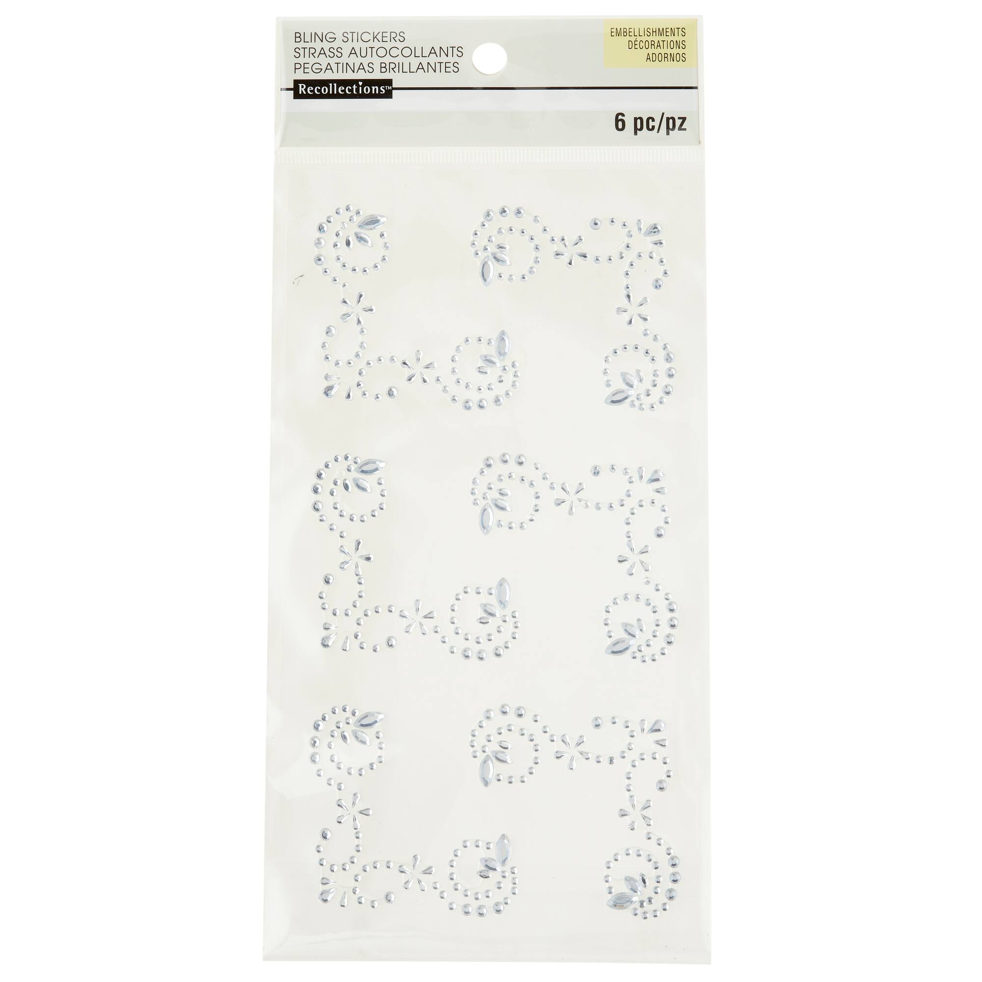 12 Packs: 6 ct. (72 total) Photo Corner Adhesive Rhinestones by Recollections™